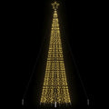 Festnight Arbre de Noël Cône Lumineuse avec Etoile Sapin de Noël Guirlande Lumineux Intérieur Extérieur Décoration de Noël-Blanc chaud-500 cm