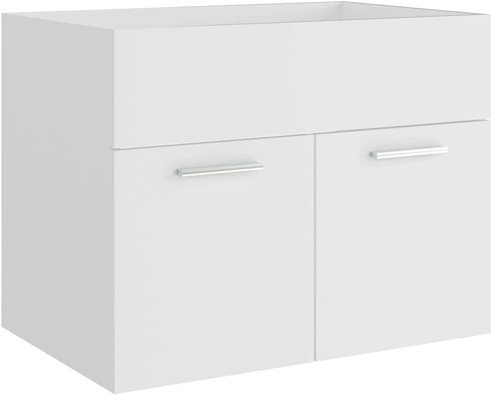 Lauuoeriau Ensemble de meubles de salle de bain en bois blanc pour maison et jardin