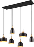 Trio Suspension Chiraz 310500632, métal noir mat/doré, sauf 6x E14