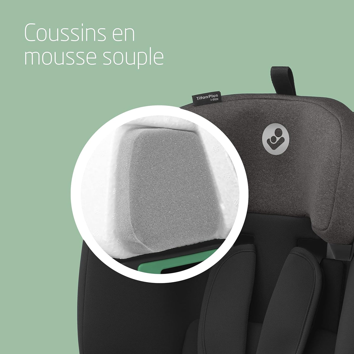 Maxi-Cosi Titan Plus i-Size, Siège Auto Enfant Multi-âge, Siège Auto ISOFIX, 15 Mois - 12 Ans (76 - 150 cm), Protection G-CELL, 4 positions d'inclinaison, Authentic Black