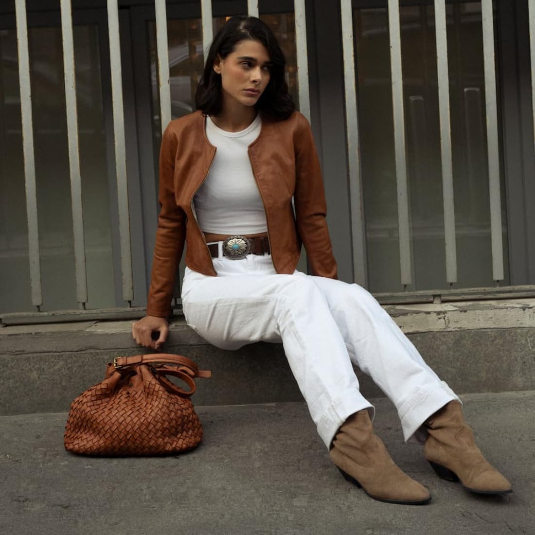 BARONE Sac en cuir tressé pour femme – Sac de voyage en cuir véritable – Sac à main fabriqué en Italie Siena Small