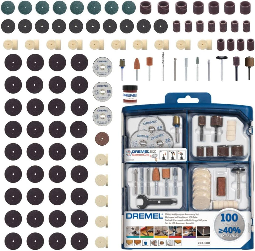 Dremel 4250 Outil Rotatif Multifonction Version Exclusive Amazon 175W 3 Adaptations 35 Acc & SC723 EZ SpeedClic Kit - Coffret de 100 Accessoires pour Outil Multifonction