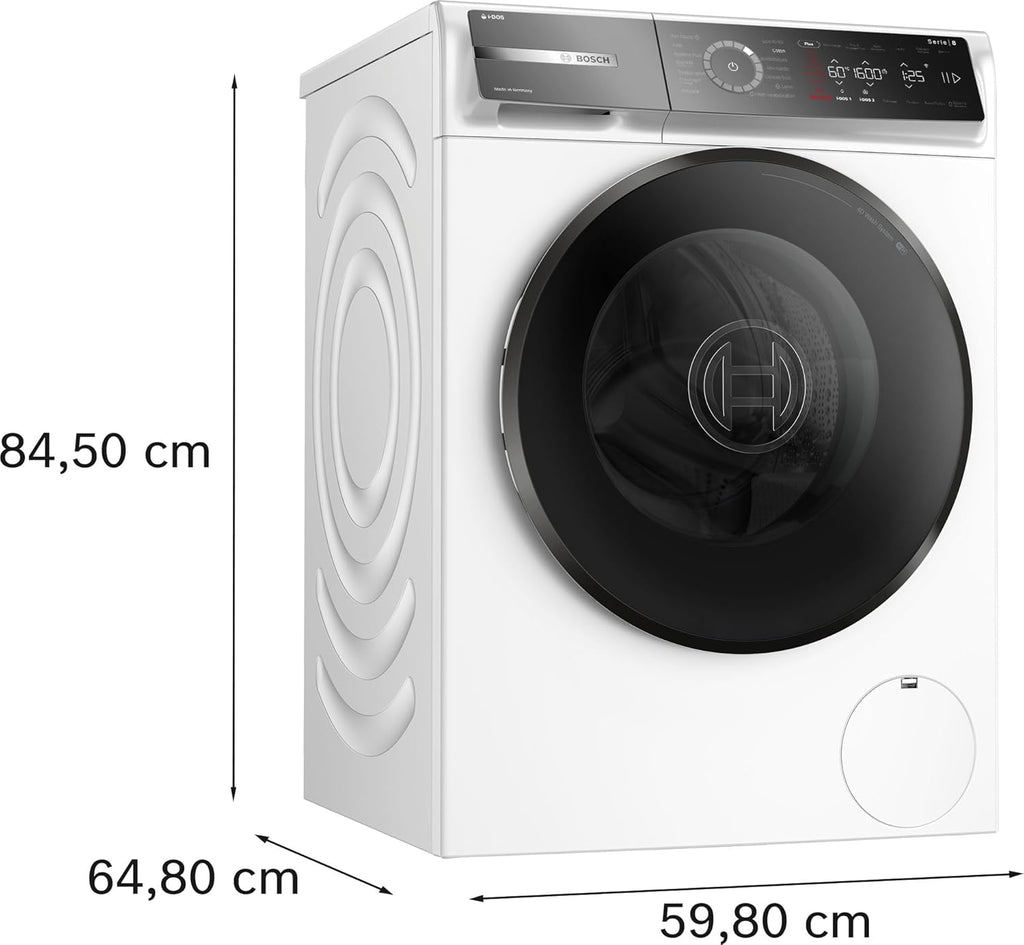 Bosch WGB256A2FR, Série 8, Lave-linge front, 10 kg, 1600 trs/min, Blanc