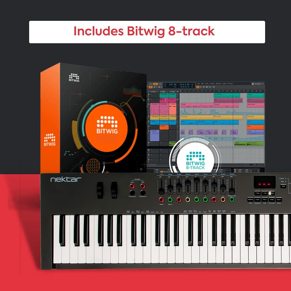 Nektar Impact LX88+ Contrôleur de clavier MIDI USB avec intégration DAW