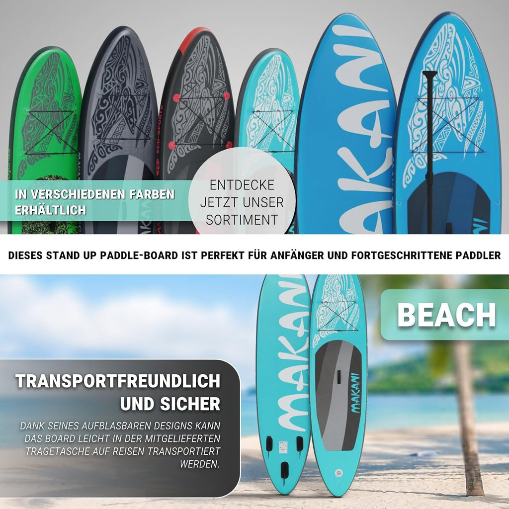 Stand Up Paddle Board | Planche SUP polyvalente 320 cm | xxx | Kit complet | Noyau Drop Stitch | Jusqu'à 120 kg | 3 ailerons | Sac de transport | Pour débutants et confirmés | Gonflable