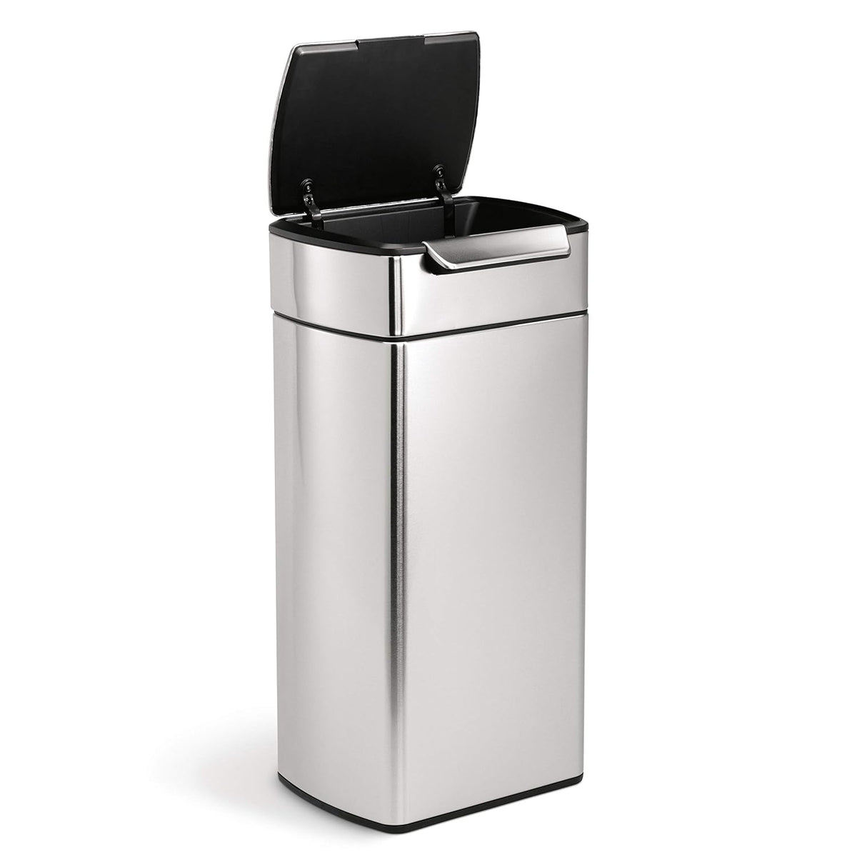 simplehuman CW2015 poubelle rectangulaire à touch-bar, poubelle de cuisine, acier inoxydable brossé, 30 litres