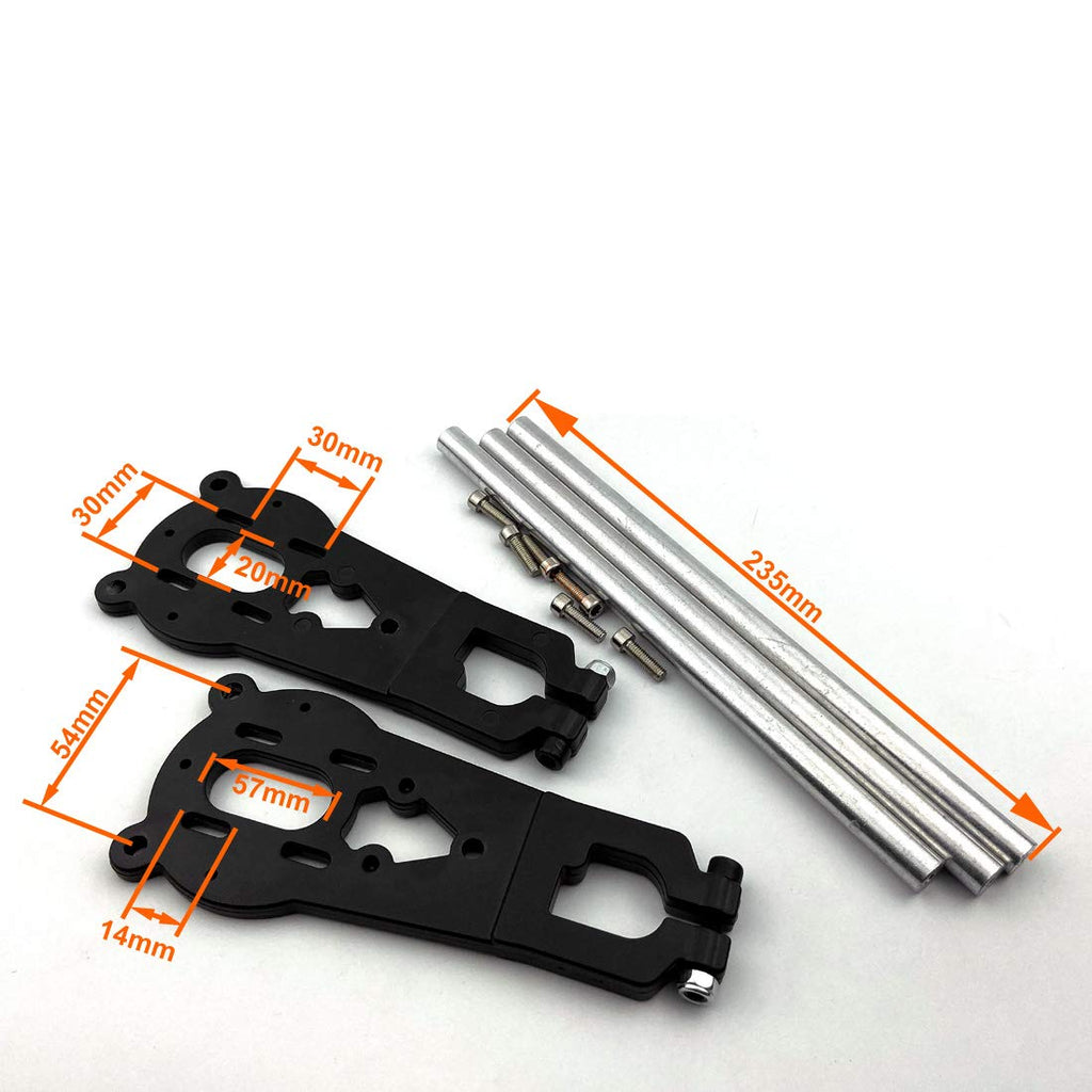 Composants pour skateboard de montagne sans moteur tout-terrain, support de moteur d'entraînement par courroie avec housse de protection (kit 1)