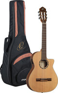 Ortega Guitars Guitare Classique Électro-Acoustique - 3/4 - Family Series - Housse Incluse - Épicéa/Acajou, Naturel RCE125-3/4