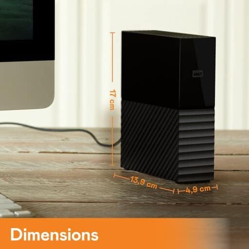 WD 8TB My Book Desktop HDD USB 3.0 with software for device management, backup and password protection works with PC and Mac
