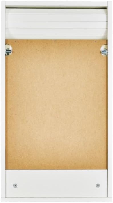 SIMMOB Meuble de Cuisine Blanc A Rideau 2 Etagères 40 x 72 x 35 cm