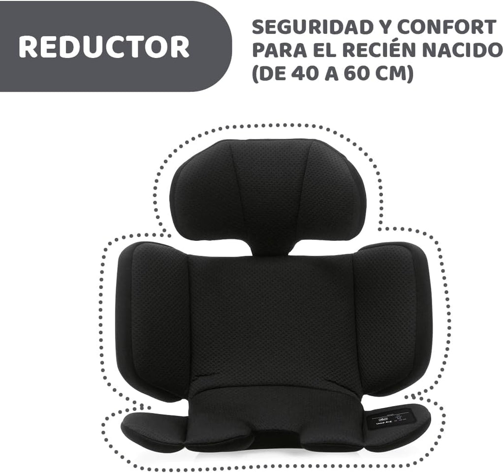 Chicco UnicoEvoI-Size, Siège Auto 0-36 Kg, homologué ECE R129/03, Isofix 360° pivotant et inclinable, Groupe 0+/1/2/3 De 0 à 12 ans, Black