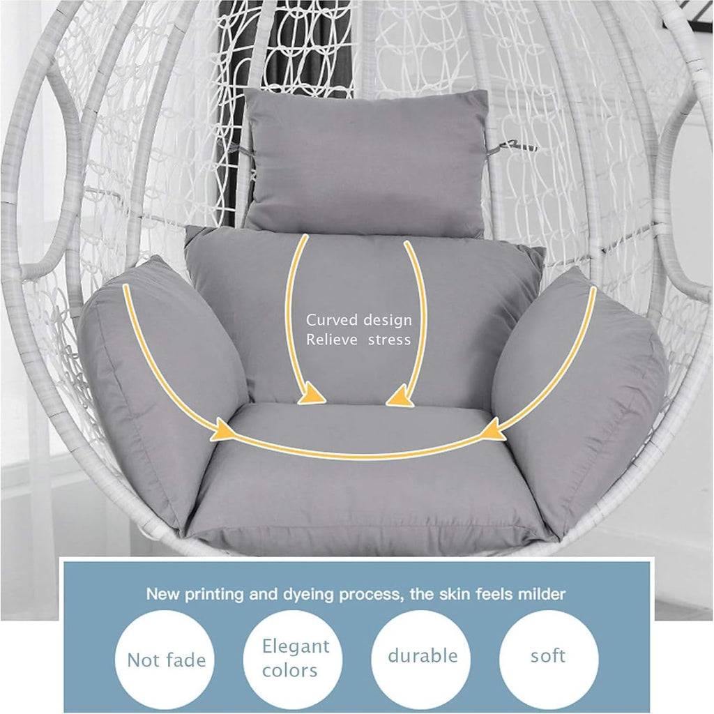 Fauteuil suspendu d'extérieur avec double panier Design 2 places Kaki 170 x 120 cm