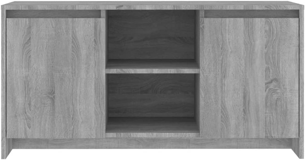Lauuoeriau Meuble TV pour maison et jardin, gris Sonoma, 102 x 37,5 x 52,5 cm, bois d'ingénierie