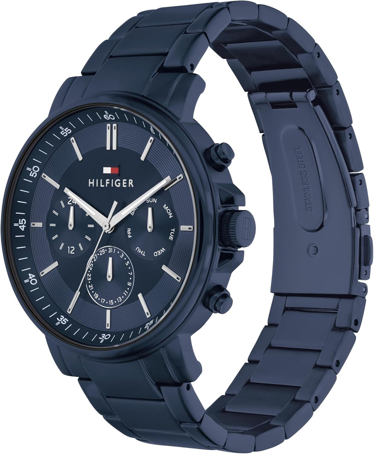 Tommy Hilfiger Montre Analogique Multifonction à Quartz pour Homme avec Bracelet en Acier Inoxydable ou en Cuir