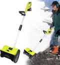 Pelle À Neige sans Fil 1200 W avec Batterie - Largeur De Déblaiement De 32 Cm, Portée De 8 M Et Profondeur De Pénétration De La Neige De 16 Cm, pour Le Déneigement des Allées,Terrasses,A,Yellow