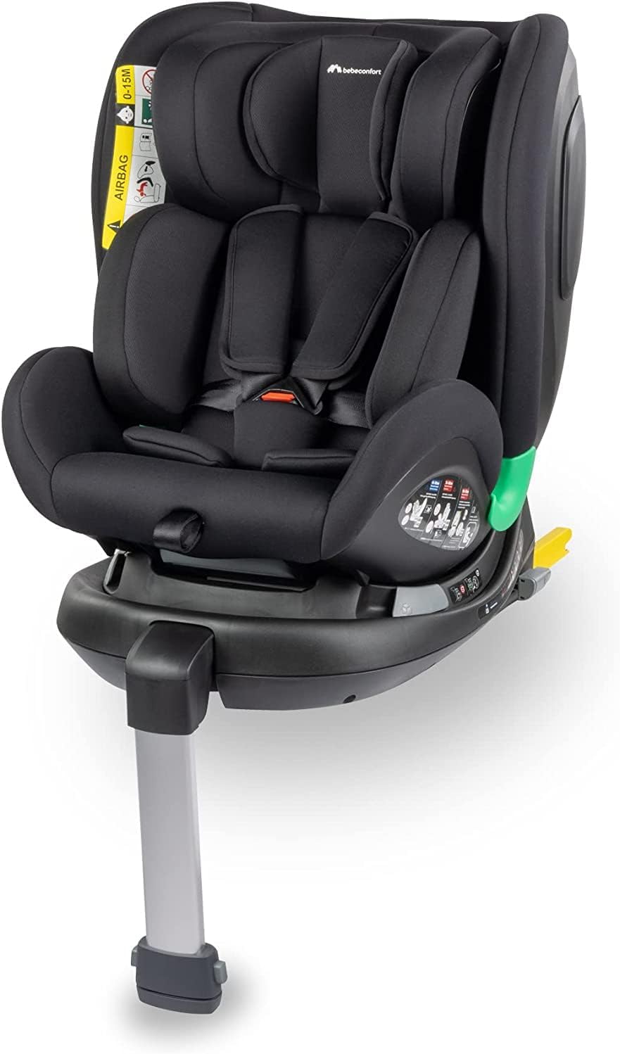 Bebeconfort EvolveFix Plus i-Size, Siege Auto 360, 0-12 Ans, 40-150 cm, Siège Auto ISOFIX, 10 Positions d'Appui-tête, 4 Positions d'Inclinaison, Protection Contre les Chocs Latéraux, Black Mist