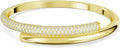 Swarovski Dextera Collection Bangle, Magnetic closure, White, Gold-tone plated