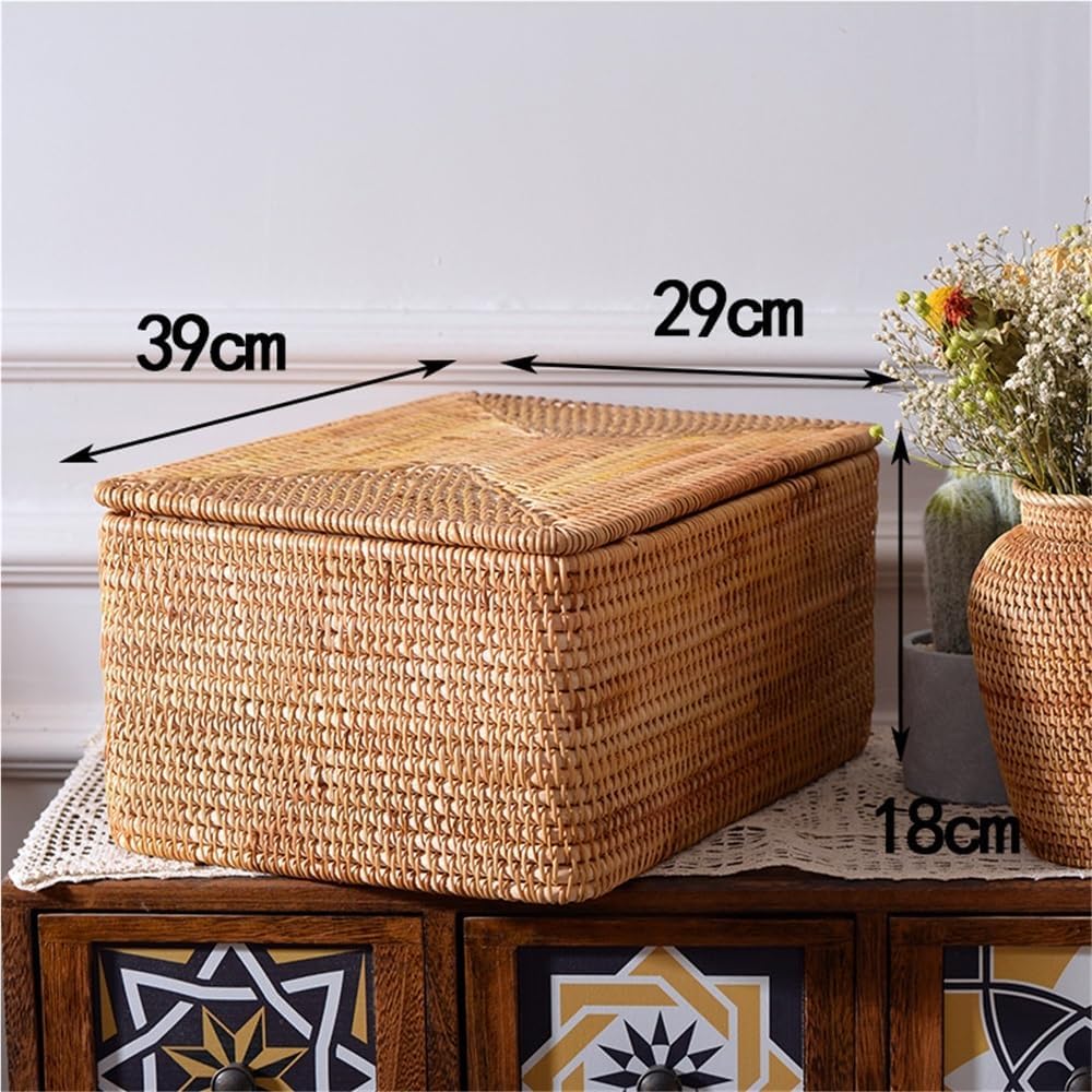 Ruiziliang Paniers, 1 boîte de Rangement tissée Manuelle en Vigne d'automne, Panier for vêtements, Jouets et Articles Divers(5pcs/Set)