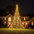 Fairybell Sapin de Noël à LED pour l'extérieur - 6 mètres - 1200 LEDs - Sapin de Noël dans Un mât de Drapeau - Blanc Chaud - mât Non Compris