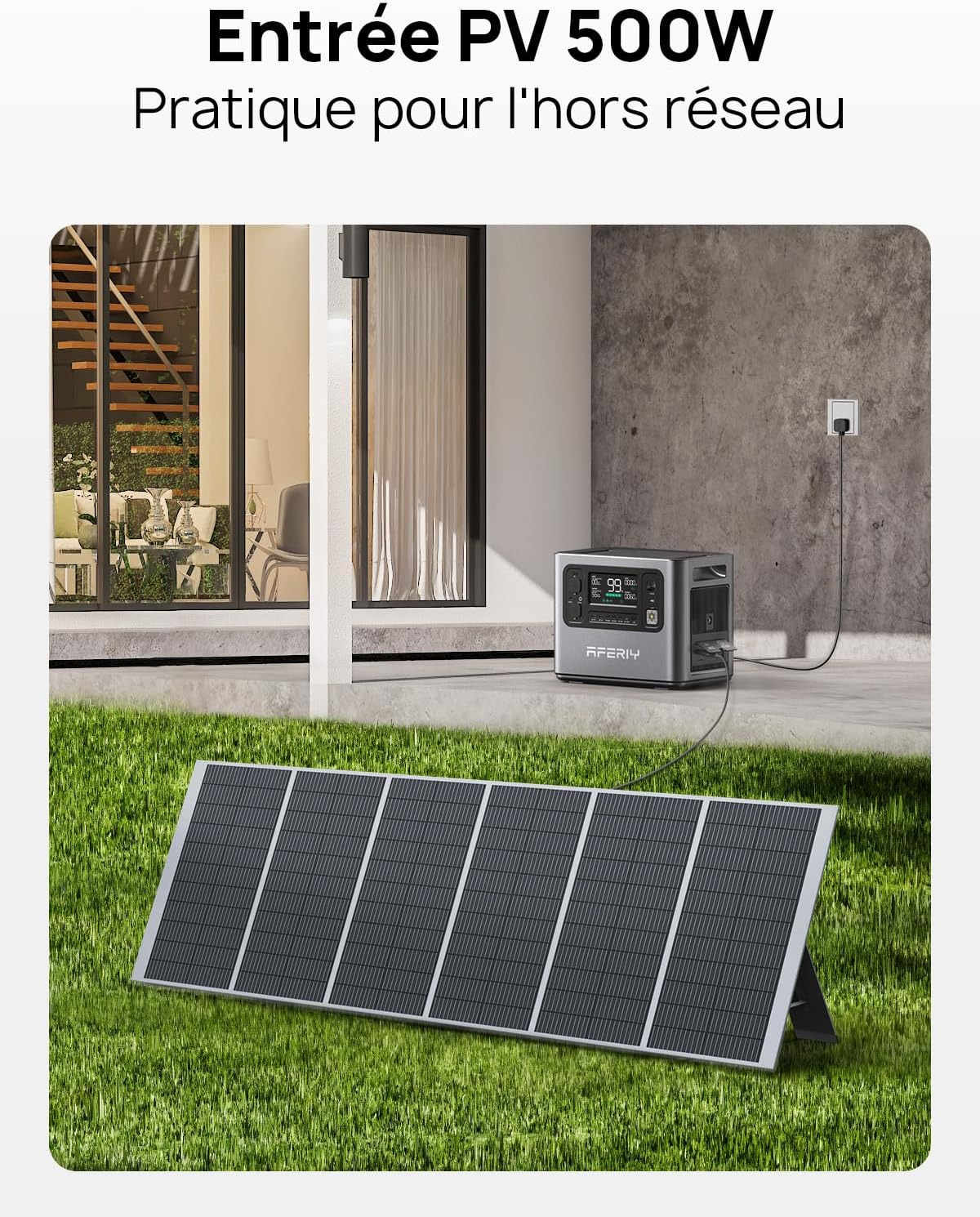 AFERIY Generateur Electrique Portable 2400W, Battetie Nomade 2048Wh, Station Electrique Portable Charge Rapide en 1.5H, 220-240V, UPS, Générateur Solaire pour Camping-car/Maison/Bureau, Garantie 7 Ans