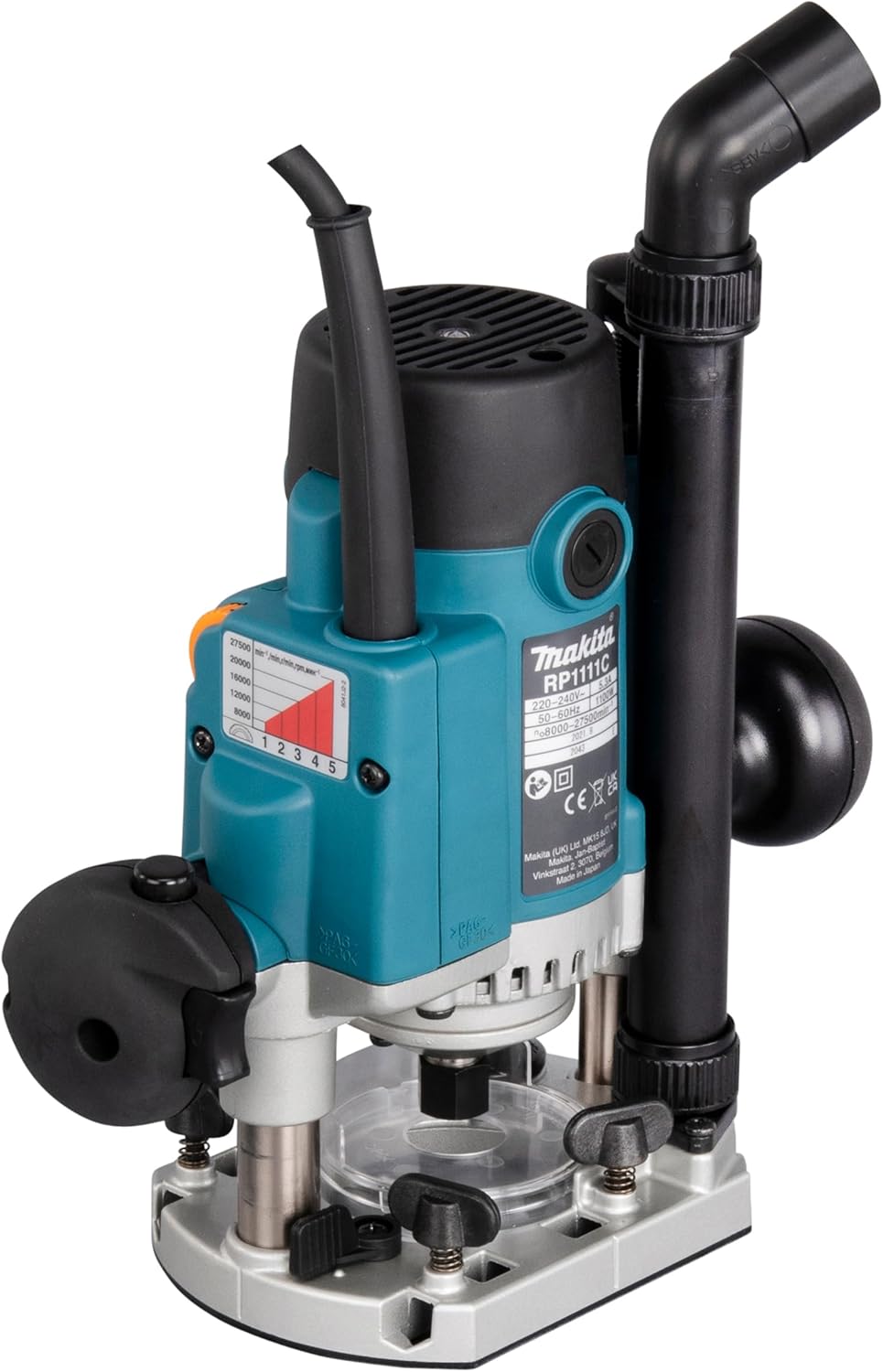 RP1111CJFA Défonceuse 1100 W avec kit de 12 fraises D-53556 en coffret Makpac Bleu
