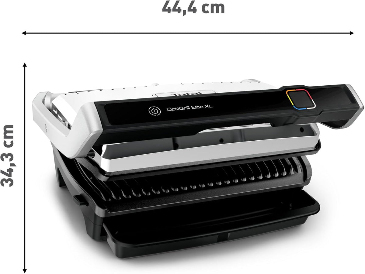 Tefal Optigrill Elite XL, Grill intelligent, 16 programmes, Mode manuel, Fonction marquage, XL 8 personnes, GC760D12
