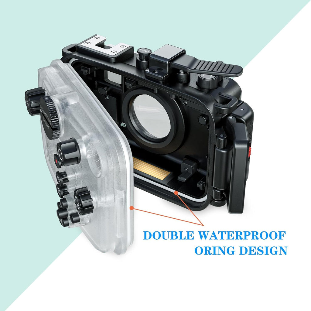 Sea Frogs Boîtier étanche pour caméra sous-Marine Om System TG-7 60 m avec Filtre Rouge TG7-B