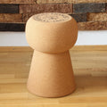 Tabouret en liège en forme de liège de champagne - Tabouret élégant et confortable pour salon et bar - Idéal comme meuble décoratif, cadeau ou comme accent unique pour votre intérieur