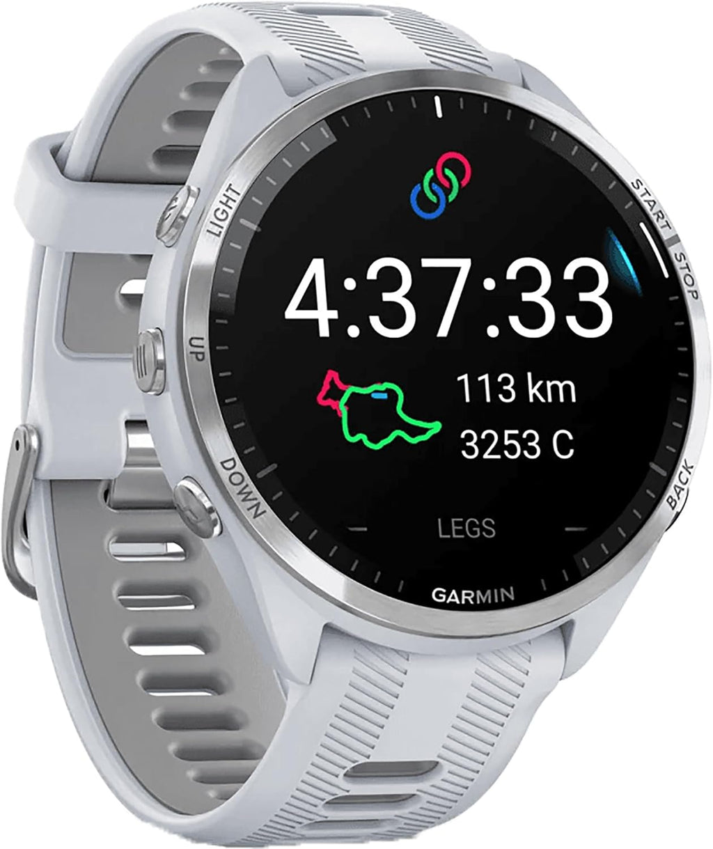 Forerunner 965 Quarz Smartwatch für Unisex, Whitestone/Powder Grey