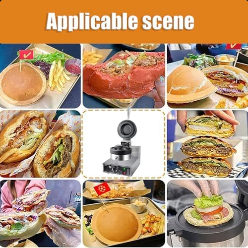 Machine à hamburger électrique, presse à hamburger antiadhésive et sorbetière, presse à panini commerciale 1200 W, machine à sandwich pour usage domestique et commercial, 110 V
