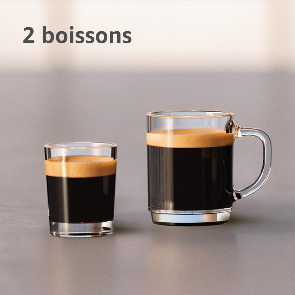Philips Expresso broyeur Série 2200-2 Cafés, Écran tactile, Mousseur à lait classique, Broyeur céramique, Machine à café à grain Noir mat (EP2220/10)
