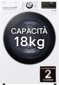 RH18U8AVCW Séchoir intelligent 18 kg, classe A+++, pompe à chaleur double onduleur, moteur direct lecteur, intelligence artificielle AI Dry, condensateur autonettoyant, Wi-Fi, série U8, blanc