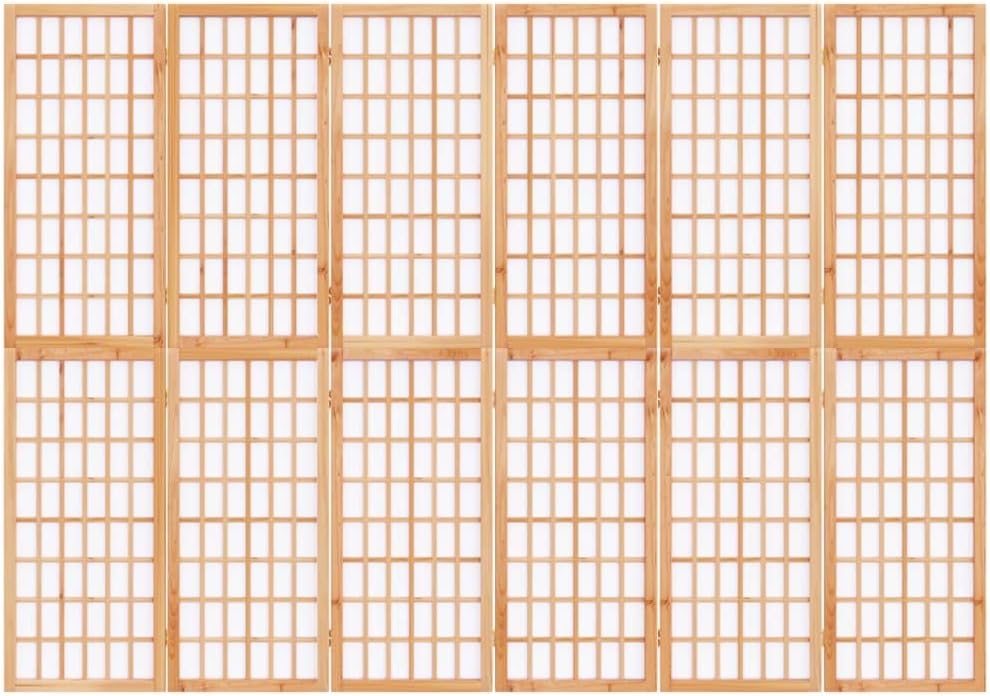 Ecran d'Intimité Paravent Séparateur de Pièces Cloison de Séparation pour Chambre à Coucher Maison Intérieur, 6 Panneaux 240x170 cm