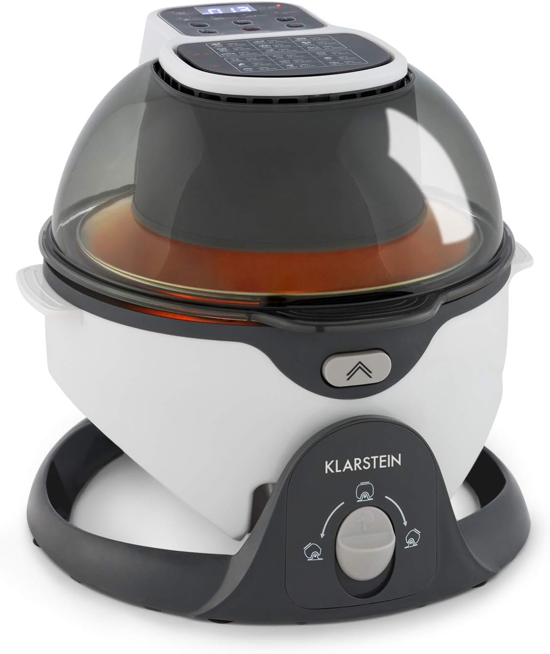 Klarstein VitAir Pommesmaster - Friteuse à air chaud, 1400 watts, Capacité de 6 litres, Cuisson sans huile, Poignée pratique, Grille pour cuire et rôtir, 50 à 240 C, Cuisson unique à 360°, Blanc