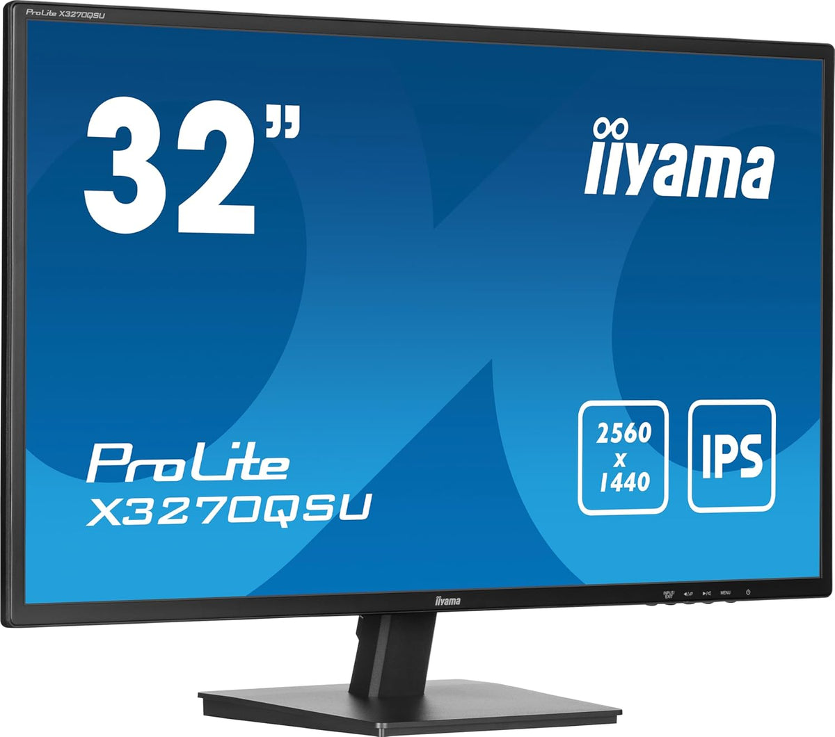 Iiyama Ecran 31,5 Noir 3ms Dalle IPS 2560x1440 100Hz 250 CD/m² 2xHDMI 1xDisplayPort 3xUSB HUB (3.2) HPs VESA 100x100 X3270QSU-B1