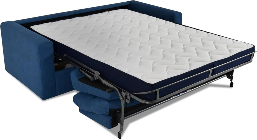 Nuvole di Sonno - Matelas Giove pour canapé lit à Rabat en Mousse d'eau H 14 Ergonomique, revêtement hypoallergénique fabriqué en Italie (H 14, 140 x 190)