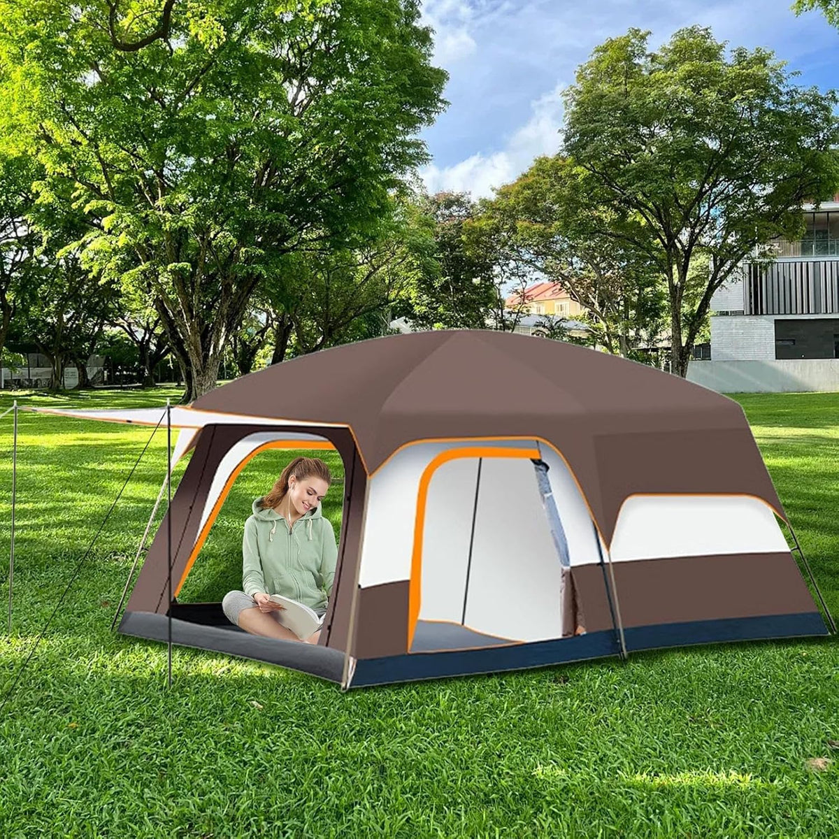 Tente Familiale - Grandes Tentes Cabine Multi-Chambres - Abri Résistant aux Intempéries pour Randonnée Festivals Plage Nuits en Extérieur