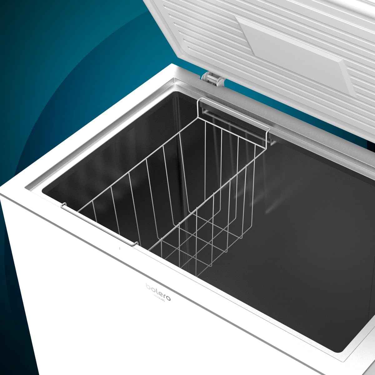 Cecotec Congélateur Horizontal Bolero CoolMarket Chest 199 Blanc E, Capacité 199 L, Mode Inverter Plus, Fonction Double, Congélation Rapide, Panier Intérieur, Contrôle Électronique, Classe E
