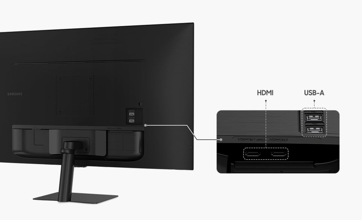 Smart Monitor M5 Noir - 32'' - Dalle VA, FHD (1920 x 1080), 60Hz, 4ms, Inclinable, 2 x HDMI (1.4), 2 x USB-A, Smart TV, Gaming Hub, LS32DM502EUXEN