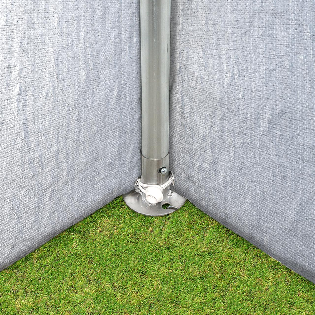 TOOLPORT Tente de Stockage 3x6 m Hangar de Stockage Abri Tente de Garage Bâche PE 350 N étanche à l'eau en Gris