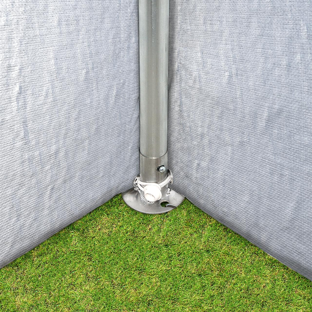 TOOLPORT Tente de Stockage 3x6 m Hangar de Stockage Abri Tente de Garage Bâche PE 350 N étanche à l'eau en Gris