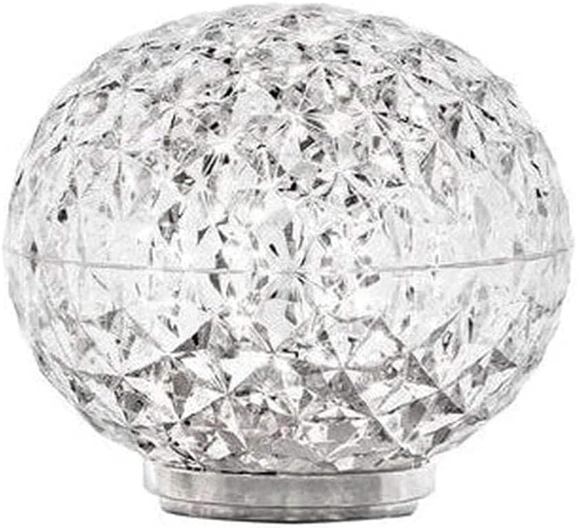 Kartell Mini Planet, Lampe de Table à batterie, Cristal, diamètre 16 cm
