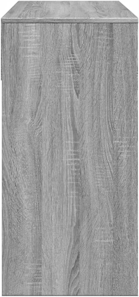 WKIEQACO Coiffeuse avec miroir gris Sonoma 80 x 39 x 80 cm Armoires et meubles de rangement pour chambre à coucher