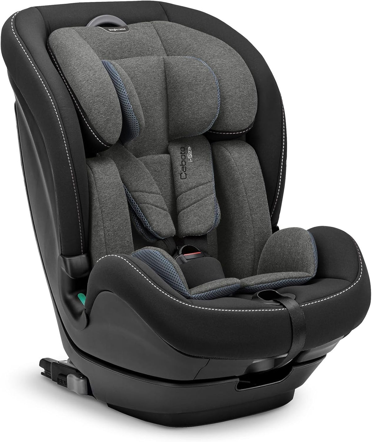 Inglesina Caboto i-Size Siège Auto, Isofix, de 15 mois à 12 ans environ, de 76 à 150 cm, Vulcan Black
