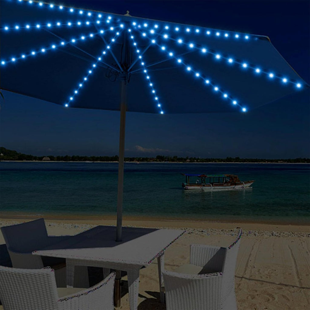 Télécommande solaire parapluie lumière 104 lumières en plein air Camping tente chaîne lumière Parasol lumière décorative/1335