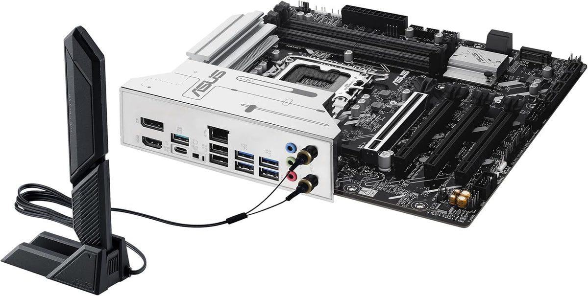 Prime Z890M-PLUS WiFi – Carte mère GamingmATX (DDR5, 10+1+2+1 80A DrMOS,PCIe 5.0, USB 20Gbps Type-C, 3 x M.2, Wi-FI 7, Q-Antenna, Aura Sync RGB)