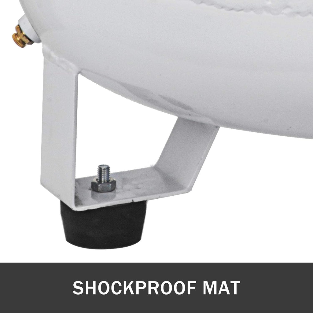 VEVOR Compresseur d’Air sans Huile Compresseur Silencieux à Air Comprimé Compresseur Outil d’Atelier pour Réparations Domiciliaires, Gonflage de Pneus (30L 850W, Électrovanne)