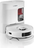 Bosch Spotless + BCRD1W Robot aspirateur-Laveur, 11 000 Pa, serpillère Statique, Station de Service, Navigation Smart Vision Infrarouge, Application Home Connect, Blanc