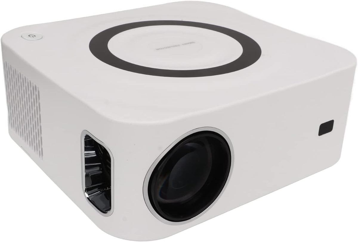 Accueil Projecteur WiFi 2.4G 5G, Projecteur Correction de la Distorsion Trapézoïdale à Télécommande pour Les Jeux (Prise UE)