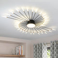 RRBEST Plafonnier LED Moderne Pour Salon,Acrylique Luminaire Plafonnier,Intérieur Design lampes de décoration pour salon chambre à coucher et salle à manger Noir,42+1 Tête